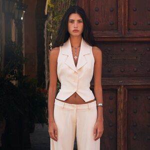 Mirror Palais silk tailored vest top